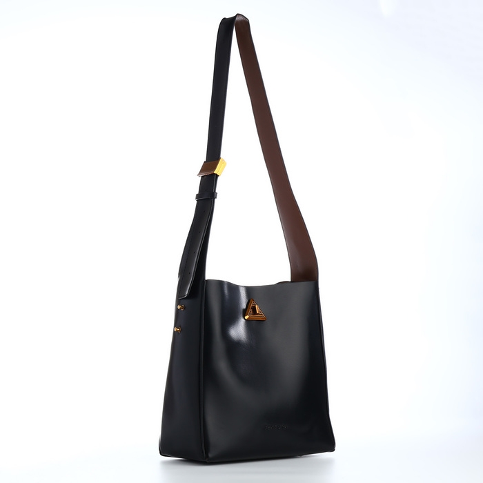 Сумка женская на винтовом замке TEXTURA, средний размер, цвет чёрный Сумка женская на винтовом замке TEXTURA, средний размер, цвет чёрный