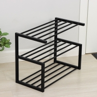 Обувница 3-х ярусная«Шестёрка», 59×31×46 см, цвет чёрный Обувница 3-х ярусная«Шестёрка», 59×31×46 см, цвет чёрный