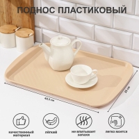 Поднос, 49,5×35 см, цвет бежевый Поднос, 49,5×35 см, цвет бежевый