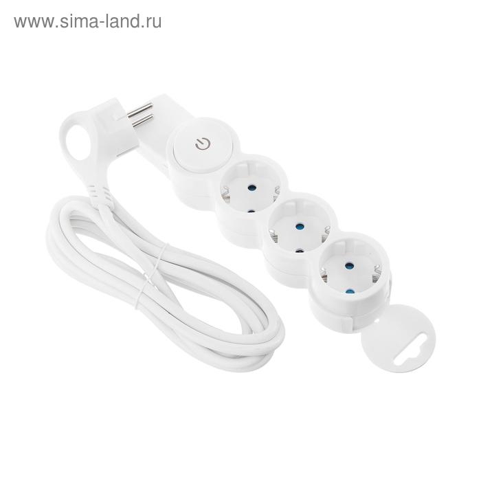 Удлинитель Duwi, 3 розетки, 3 м, 10 А, 2200 Вт, ПВС 3х0.75 мм2, с з/к, с выключателем, белый Удлинитель Duwi, 3 розетки, 3 м, 10 А, 2200 Вт, ПВС 3х0.75 мм2, с з/к, с выключателем, белый
