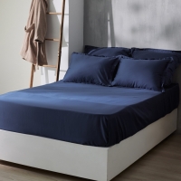 Простыня на резинке SL Home Tencel 160*200+30 см , цв. синий Простыня на резинке SL Home Tencel 160*200+30 см , цв. синий