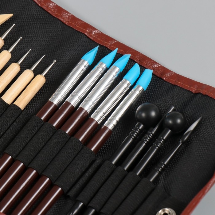 Инстументы для лепки и творчества, набор 30 предметов 8х8х21 см Инстументы для лепки и творчества, набор 30 предметов 8х8х21 см