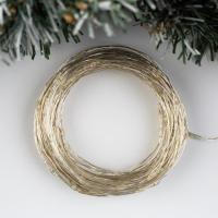 Гирлянда &laquo;Нить&raquo; 20 м роса, IP20, серебристая нить, 200 LED, свечение мульти, 12 В