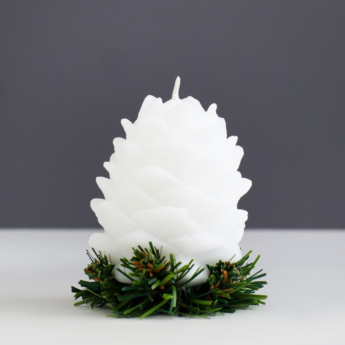 Свеча новогодняя Свеча новогодняя "Снежная шишка"