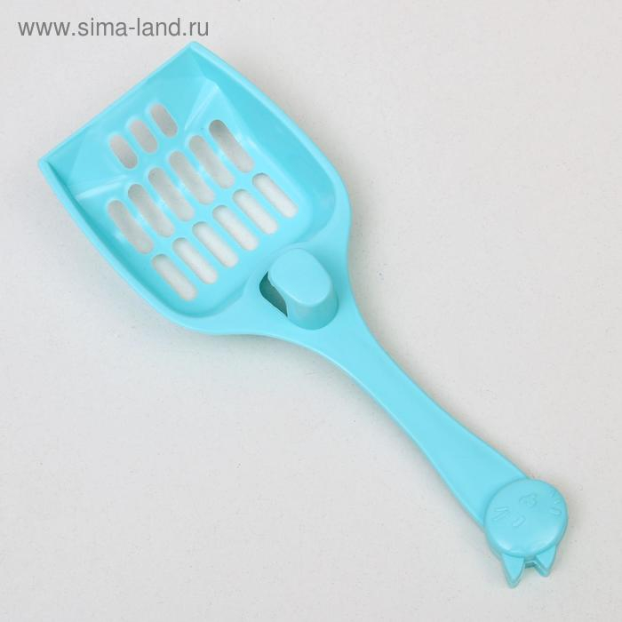 Туалет закрытый с совком, 47 х 40 х 39 см, бело-голубой Туалет закрытый с совком, 47 х 40 х 39 см, бело-голубой