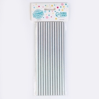 Трубочки для коктейля, набор 12 шт., цвет перламутровый Трубочки для коктейля, набор 12 шт., цвет перламутровый