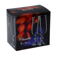 Набор бокалов для шампанского &laquo;Клаудия&raquo;, 180 мл, 6 шт