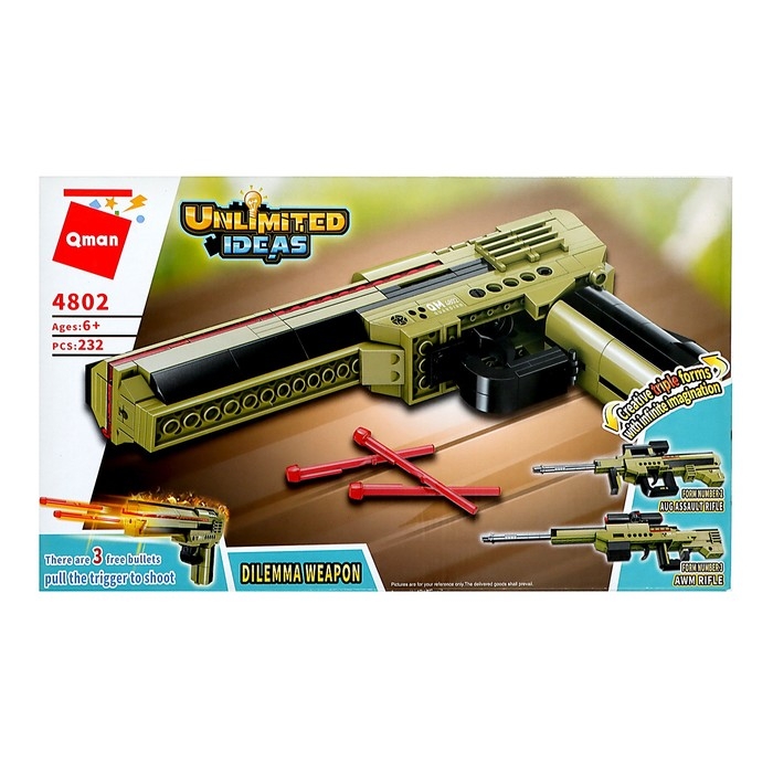 Конструктор Безграничные Идеи &laquo;Пистолет&raquo;, 3 в 1, 232 детали