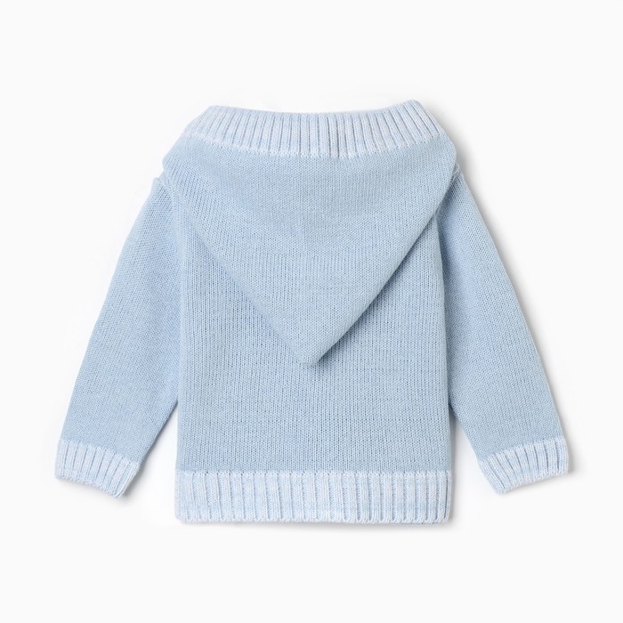 Джемпер вязаный Крошка Я на молнии рост 86-92 см, голубой Джемпер вязаный Крошка Я на молнии рост 86-92 см, голубой
