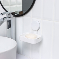 Мыльница на липучке Доляна, 12×14×10 см, цвет белый Мыльница на липучке Доляна, 12×14×10 см, цвет белый