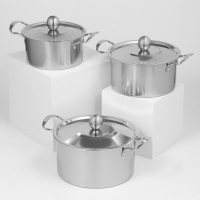 Набор кастрюль из нержавеющей стали «Классик», 3 предмета: 1 л (d=16 см), 1,5 л (d=18 см), 2 л (d=20 см) Набор кастрюль из нержавеющей стали «Классик», 3 предмета: 1 л (d=16 см), 1,5 л (d=18 см), 2 л (d=20 см)
