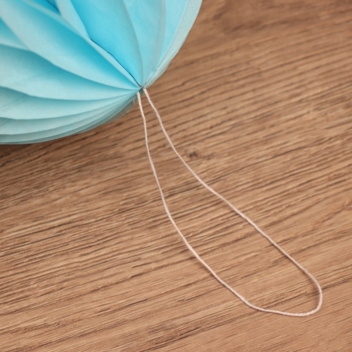 Шар бумажный декоративный, диаметр 20 см, цв. голубой Шар бумажный декоративный, диаметр 20 см, цв. голубой