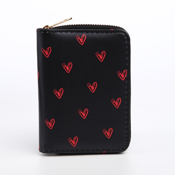 Кошелёк детский на молнии &laquo;Выбражулька&raquo;, цвет чёрный