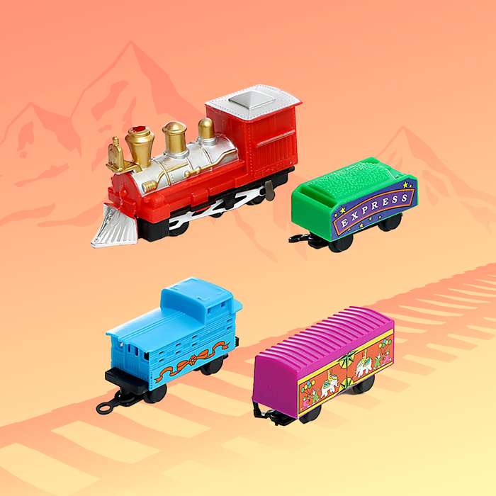 Железная дорога &laquo;Скорый поезд&raquo;, работает от батареек