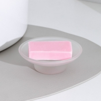 Мыльница стеклянная, 10,7×10,7×3,7 см, матовая Мыльница стеклянная, 10,7×10,7×3,7 см, матовая