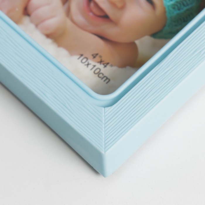 Фоторамка пластик на 3 фото 10х10 см, 13х18 см Фоторамка пластик на 3 фото 10х10 см, 13х18 см "Лион" голубая 32х20 см