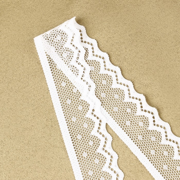 Кружево эластичное, 25 мм &times; 9 &plusmn; 0,5 м, цвет белый