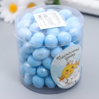 Декор пасхальный "Яйцо - серебристая крапинка" набор 100 шт голубой 1,5х1,8 см, 8х8х8 см Декор пасхальный "Яйцо - серебристая крапинка" набор 100 шт голубой 1,5х1,8 см, 8х8х8 см