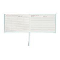 Еженедельник датированный 2025 года, 181х127 мм, 64 листа ESCALADA, мягкая обложка из искусственной кожи, блинтовое тиснение, кремовый блок 70 г/м&sup2;, зелёный