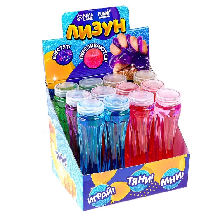 Лизун - слайм твёрдый, цвета МИКС Лизун - слайм твёрдый, цвета МИКС