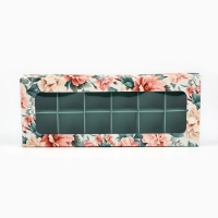 Коробка складная под 12 конфет &laquo;Цветы&raquo;, 3,8 х 10,5 х 26,5 см