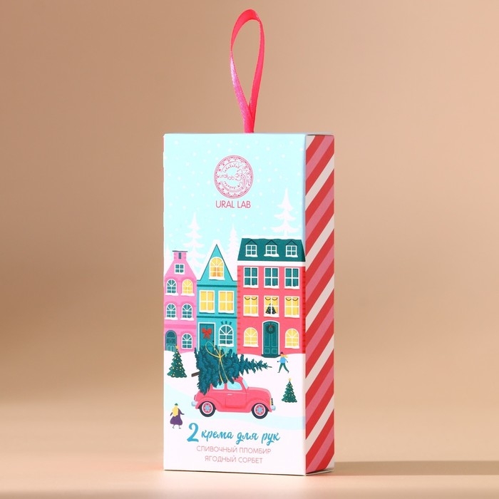 Подарочный набор косметики, крем для рук, 2 х 30 мл, аромат пломбир и ягодный сорбет, Новый Год Подарочный набор косметики, крем для рук, 2 х 30 мл, аромат пломбир и ягодный сорбет, Новый Год