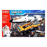 Конструктор Космос &laquo;Шатл на погрузчике&raquo;, 676 деталей