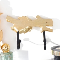 Крючки декоративные полистоун "Золотая ветка с листьями" 11,5х4,4х16 см Крючки декоративные полистоун "Золотая ветка с листьями" 11,5х4,4х16 см