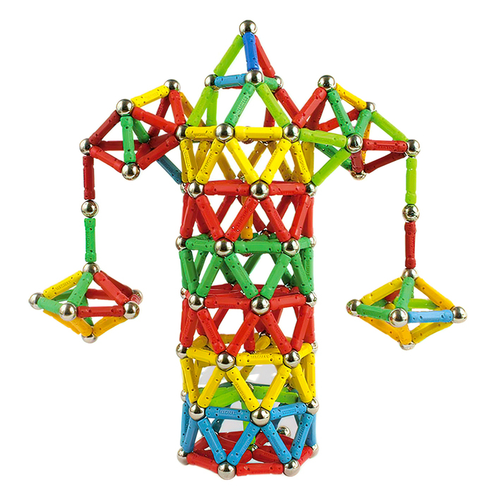 Конструктор магнитный &laquo;Весёлая карусель&raquo;, 68 деталей