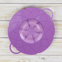 Крышка-невыкипайка силиконовая Доляна «Актеон», d=26 см, цвет голубой Крышка-невыкипайка силиконовая Доляна «Актеон», d=26 см, цвет голубой