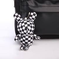 Рюкзак школьный текстильный с карманом кожзам, 38х29х11 см, цвет чёрный Рюкзак школьный текстильный с карманом кожзам, 38х29х11 см, цвет чёрный