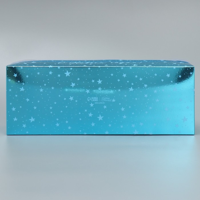 Коробка для кондитерских изделий с пластиковой крышкой &laquo;С Новым годом&raquo;, 30 х 8 х 11 см, Новый год