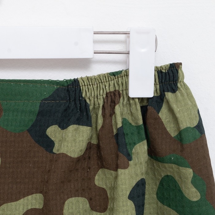 Полотенце для бани Полотенце для бани "Камуфляж" мужской килт 80х150 см, 100 % хл, вафельное полотно