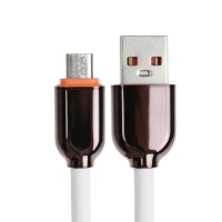 Кабель MicroUSB - USB, 2.4 A, оплётка PVC, 1 метр, белый Кабель MicroUSB - USB, 2.4 A, оплётка PVC, 1 метр, белый