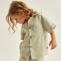 Костюм детский домашний (рубашка и шорты) SL HOME р 32 (110-116), светло-зеленый