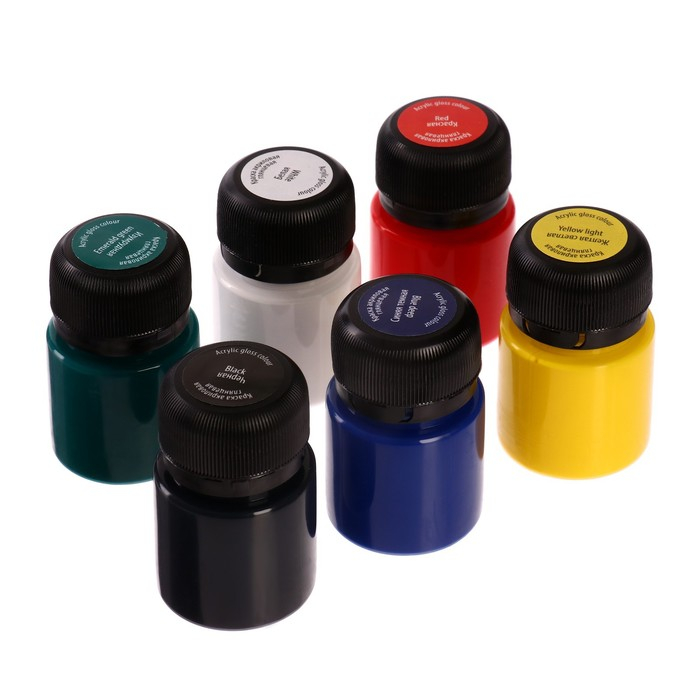 Краска акриловая, набор 6 цветов х 20 мл, ЗХК Decola, глянцевые, 2941024 Краска акриловая, набор 6 цветов х 20 мл, ЗХК Decola, глянцевые, 2941024