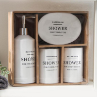 Набор аксессуаров для ванной комнаты &laquo;Лофт&raquo;, 4 предмета (мыльница, дозатор для мыла 440 мл, 2 стакана 320 мл), цвет белый