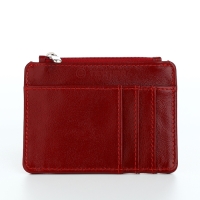 Визитница кожаная, TEXTURA, 8 карт, цвет красный