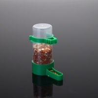 Поилка/кормушка для птиц 3 х 9 см, 60 мл, зелёная