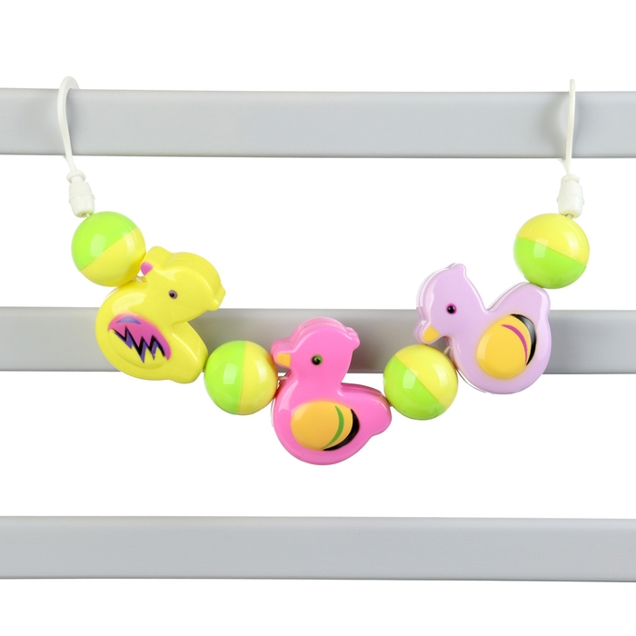 Растяжка на кроватку/коляску «Забавные зверята», 3 игрушки с погремушками, Крошка Я Растяжка на кроватку/коляску «Забавные зверята», 3 игрушки с погремушками, Крошка Я