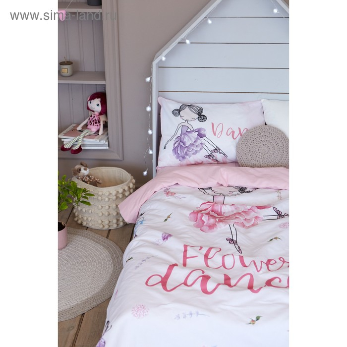 Постельное бельё &laquo;Этель&raquo; 1.5 сп Flower dancer 143х215 см, 150х214 см, 50х70 см -1 шт,100% хлопок, бязь