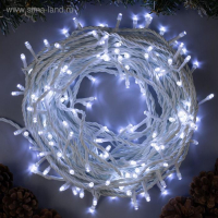 Гирлянда &laquo;Нить&raquo; 20 м, IP44, белая нить, 200 LED, свечение белое, 8 режимов, 220 В