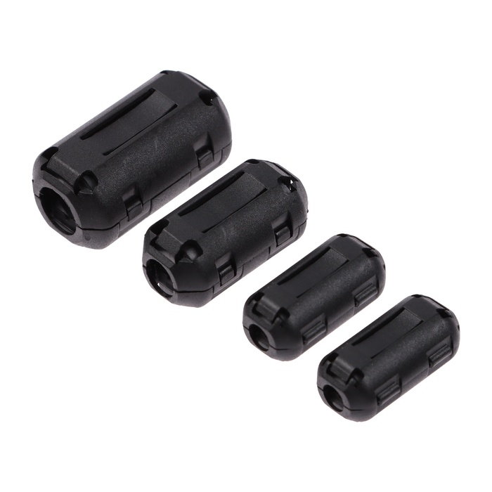 Шумоподавитель кабельных систем с ферритовым сердечником, набор 4 шт, D-3/5/7/9 мм Шумоподавитель кабельных систем с ферритовым сердечником, набор 4 шт, D-3/5/7/9 мм