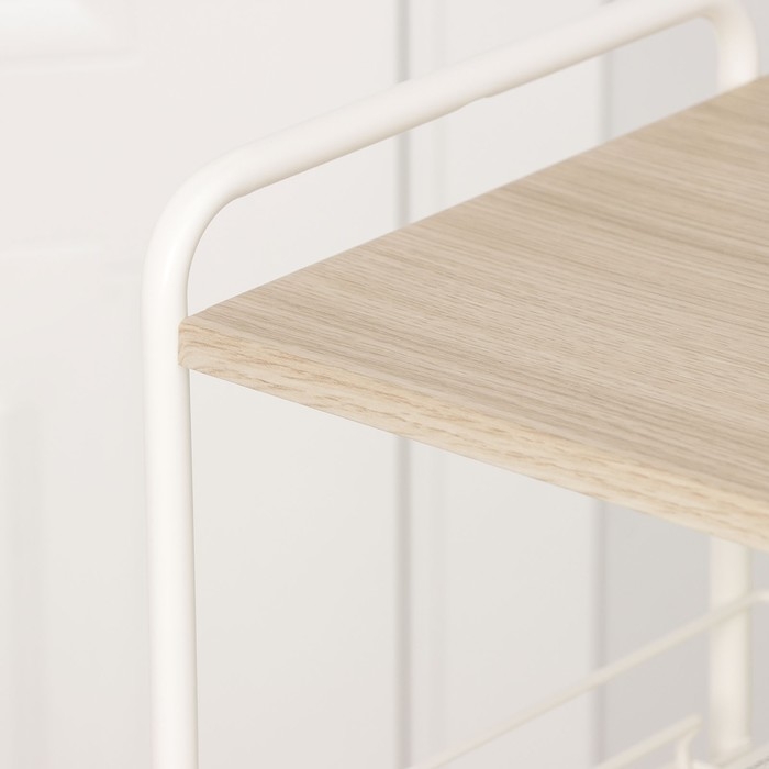 Этажерка со столиком под дерево &laquo;Ладья 34 КС&raquo;, 45&times;30&times;88 см, цвет белый