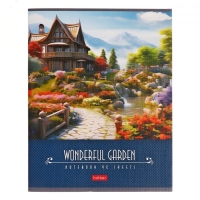 Тетрадь 96 листов в клетку "Дивный сад", обложка мелованный картон, матовая ламинация, тиснение, блок офсет 65г/м2 Тетрадь 96 листов в клетку "Дивный сад", обложка мелованный картон, матовая ламинация, тиснение, блок офсет 65г/м2