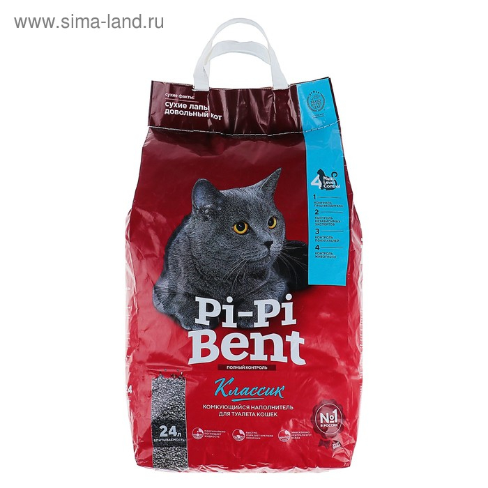 Наполнитель минеральный комкующийся Pi-Pi-Bent Classic, крафт-пакет, 10 кг Наполнитель минеральный комкующийся Pi-Pi-Bent Classic, крафт-пакет, 10 кг