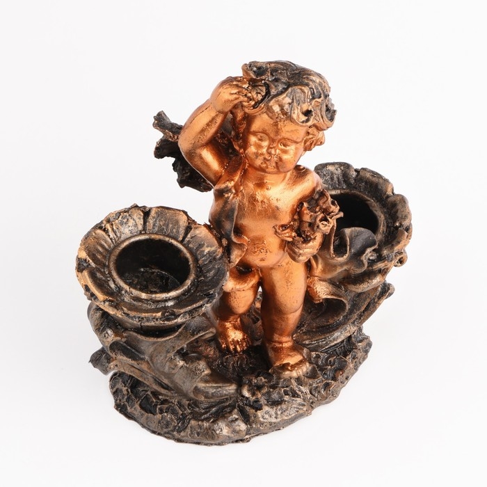 Подсвечник Подсвечник "Ангелочек", на две свечи, 11 х 5.5 х 12 см