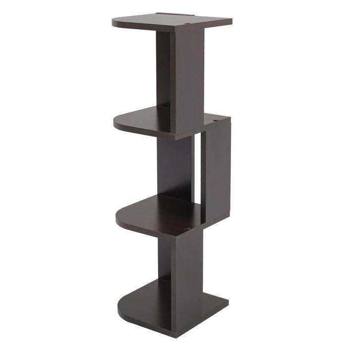 Полка угловая настольная и навесная Лео №4, 250х250х820, Венге Полка угловая настольная и навесная Лео №4, 250х250х820, Венге