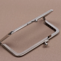 Фермуар пришивной &laquo;Прямоугольник&raquo;, 10 см, цвет серебряный