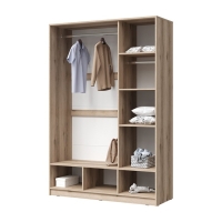 Шкаф трехстворчатый Киви, 1382х500х2038, Белый/Дуб делано